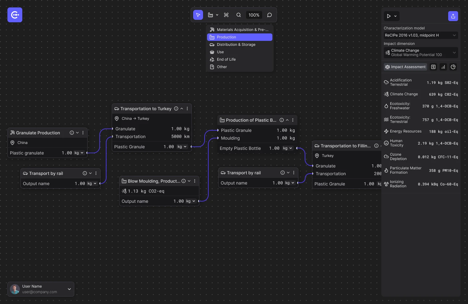 LCA Design, dark mode