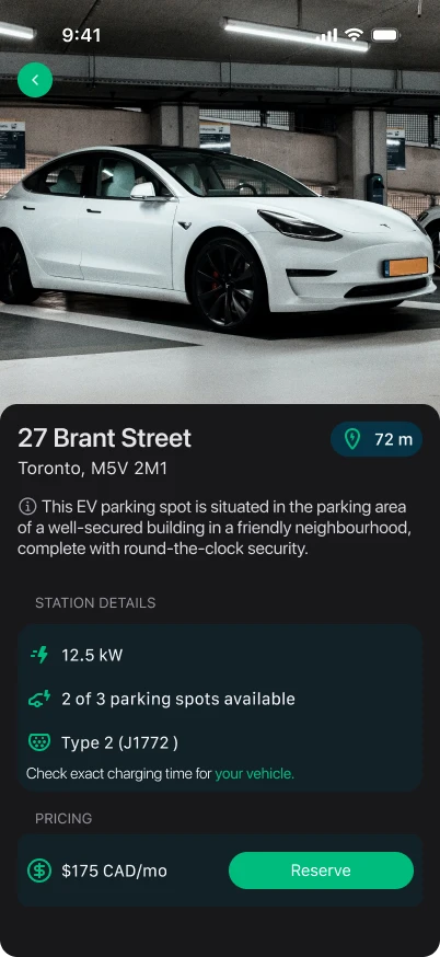 Reserve garage